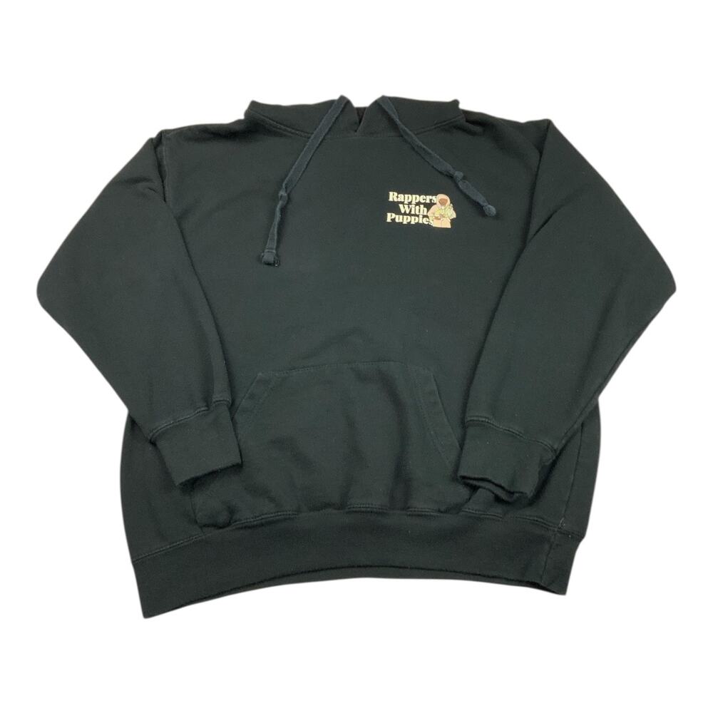Dog Limited Rappers With Puppies Hoodie Unisex Medium Black Graphic Streetwear